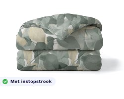 Zelesta Pure Design Green Forest 240x200 - Katoenen dekbed zonder overtrek - Met instopstrook - Wasbaar dekbed - Hoesloos dekbed - 2 in 1 Dekbed met vaste overtrek