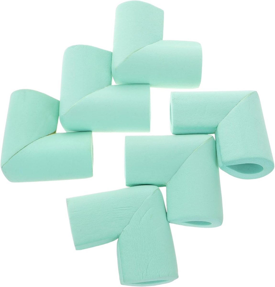Image of 10-delige antibotsingshoekbeschermer U-vormige glazen meubelhoekbeschermer platte meubelhoekbeschermer glazen tafelhoekbeschermer geschikt voor baby's en kinderen, 6*6*3,5cm, dikte 1,2cm,Lichtgroen
