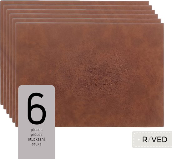 Sets de Napperons Raved Vera - Set de 6 pièces - Koper - Plastique - Table à manger - Sous-couche - Hydrofuge