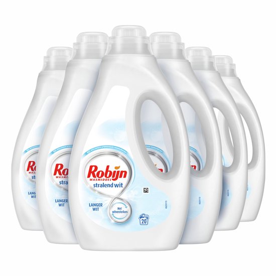 Détergent liquide Robijn Radiant Wit - 6 x 20 lavages - Paquet économique