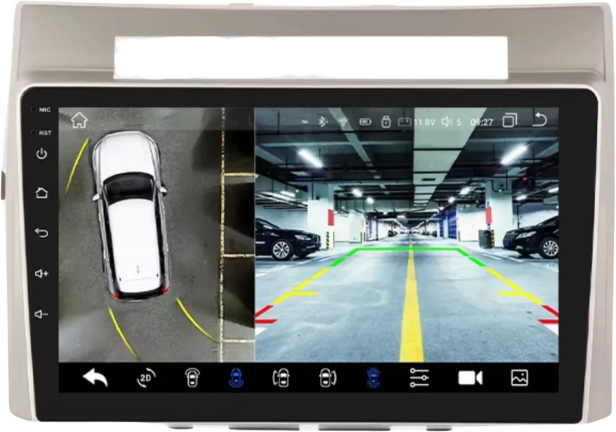 Autoradio bluetooth met camera - Carplay - Voor Toyota Corolla Verso AR10 (2004-2009) - Geschikt voor Apple en Android - Stereo - Navigatie - Navigatiesysteem auto
