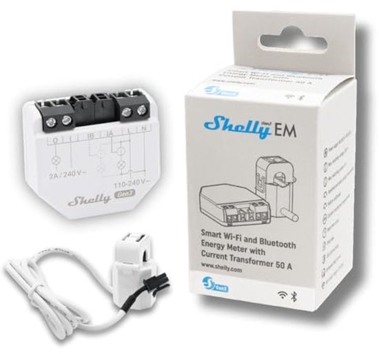Shelly EM Gen3 met 50A-klem