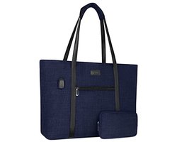 MOSISO USB-poort laptop draagtas voor vrouwen, werk reizen zakelijke computertas met kleine portemonnee