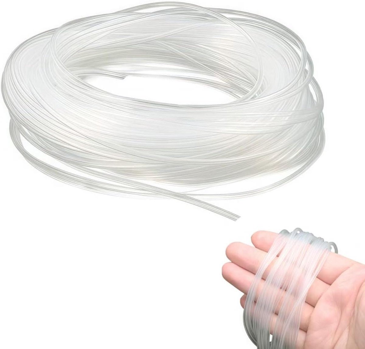Siliconen buis 10 meter, 1.5mm binnendiameter x 2.5mm buitendiameter, Voedselkwaliteit, Flexibel, Hittebestendig, Transparante Siliconen Slang