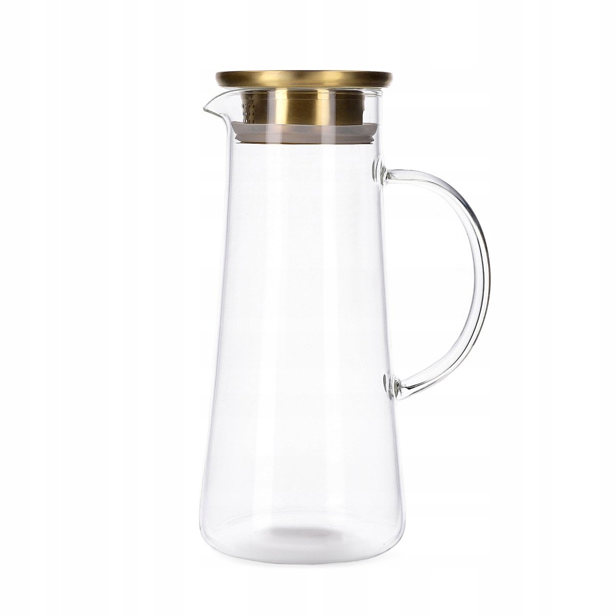 Minta Glazen Kan met Gouden Deksel - 1.4L - Elegant en Functioneel