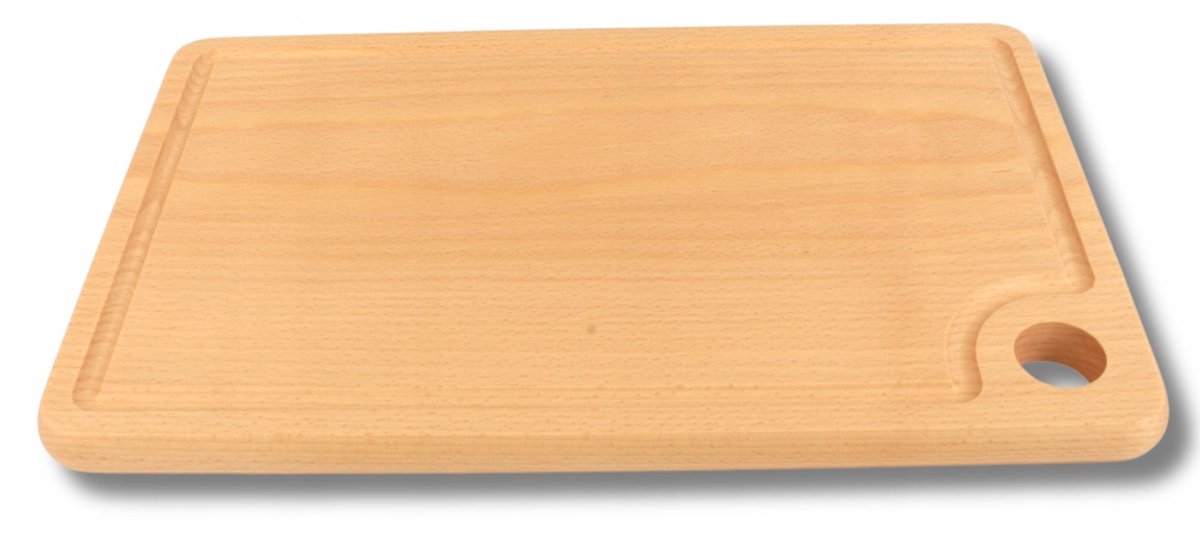 Houten Snijplank Beukenhout met Ophanglus - Middelgroot