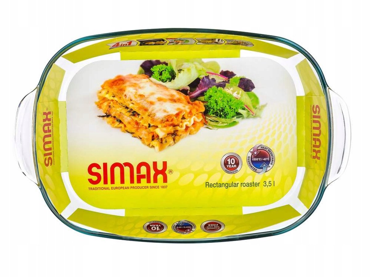 Simax Ovenschaal Rechthoekig Glas 3.5L