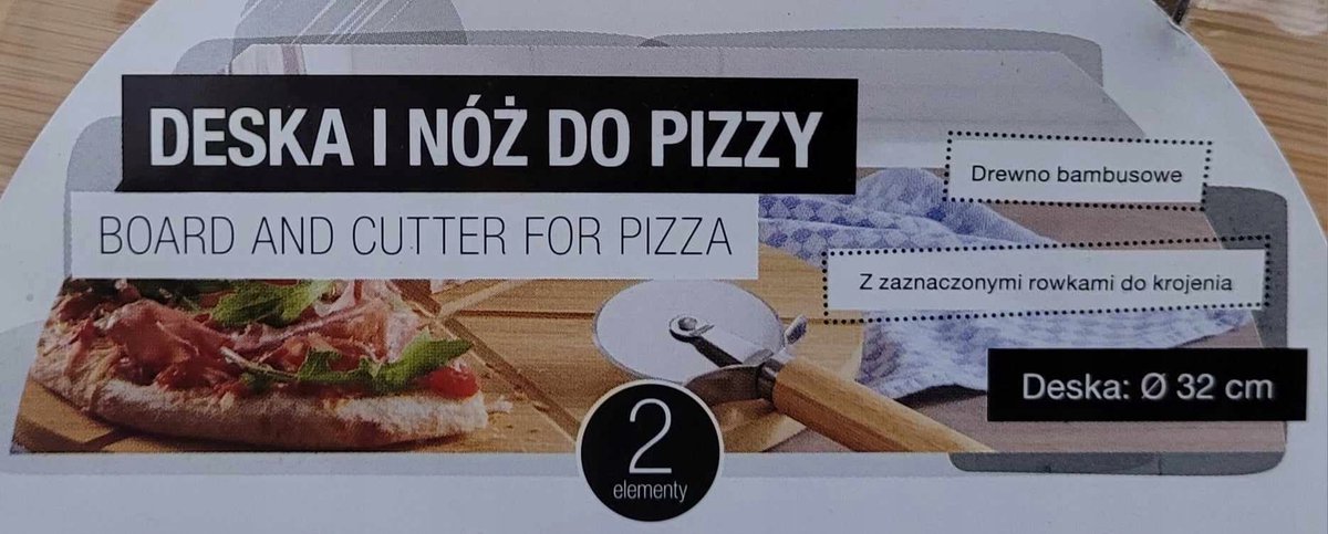 Houten Pizzabestek met Groeven - 32cm