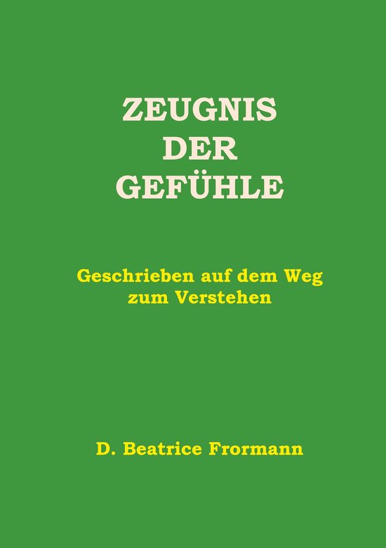 Zeugnis der Gefühle - cover