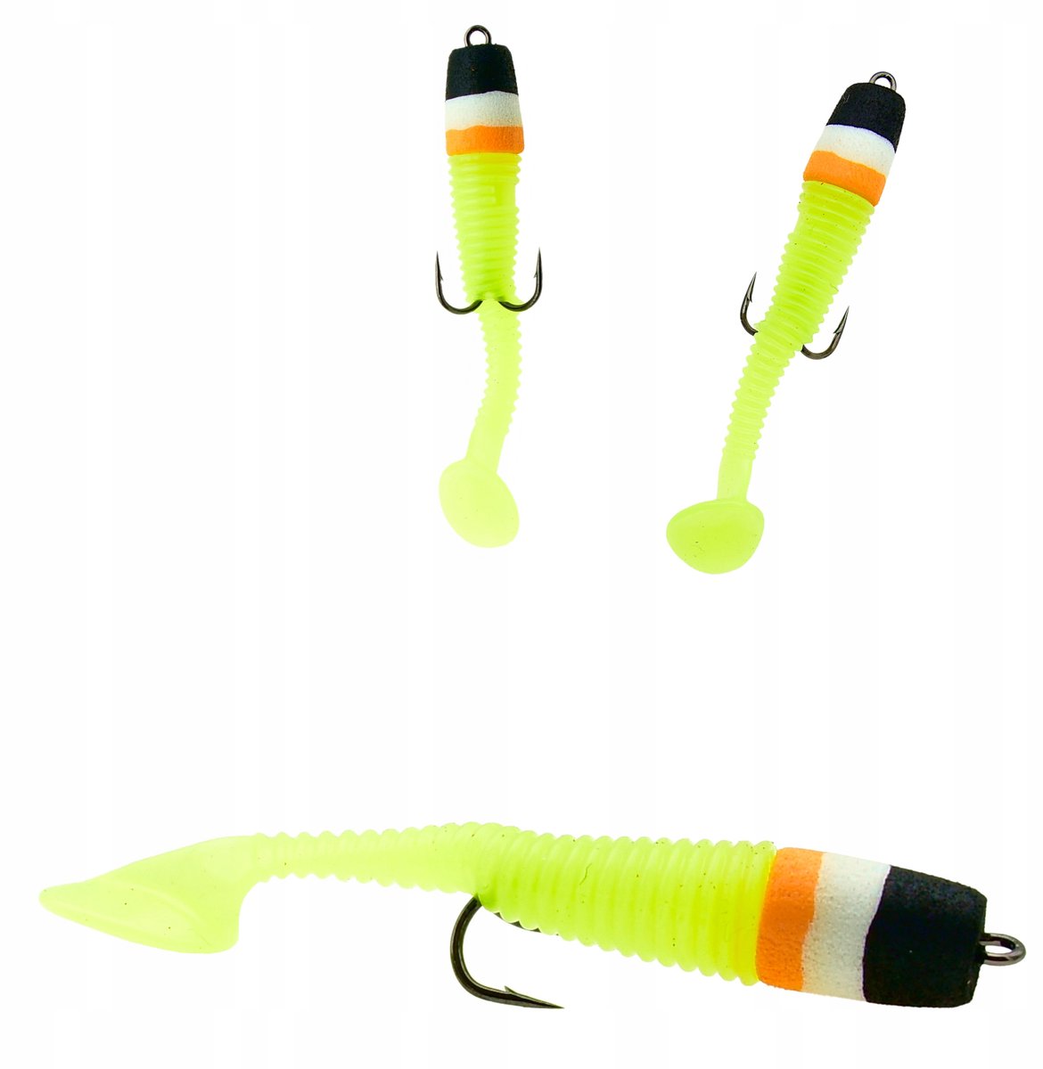 EVA Rubberen Vis Lokaas 7-8 cm met Paddle Tail voor Baars, Snoekbaars, Snoek