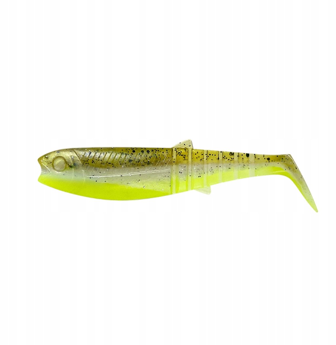 Savage Gear Cannibal Shad 10cm Groen Parel Geel - Vispirre