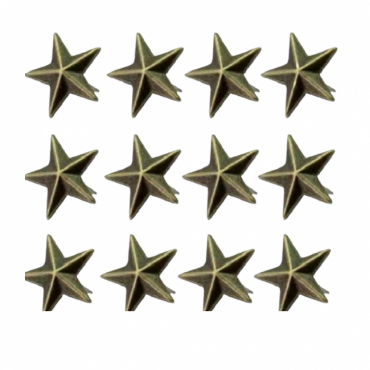 80 Kleding Studs -Ster -Brons -10 mm- kleding versieren- Charme Bijoux