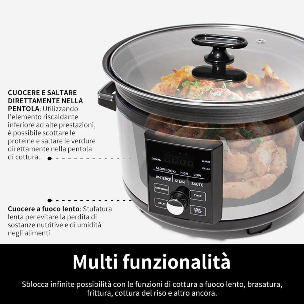 Lexium Slowcooker met Timer - Programmeerbare slowcooker - afbeelding 2