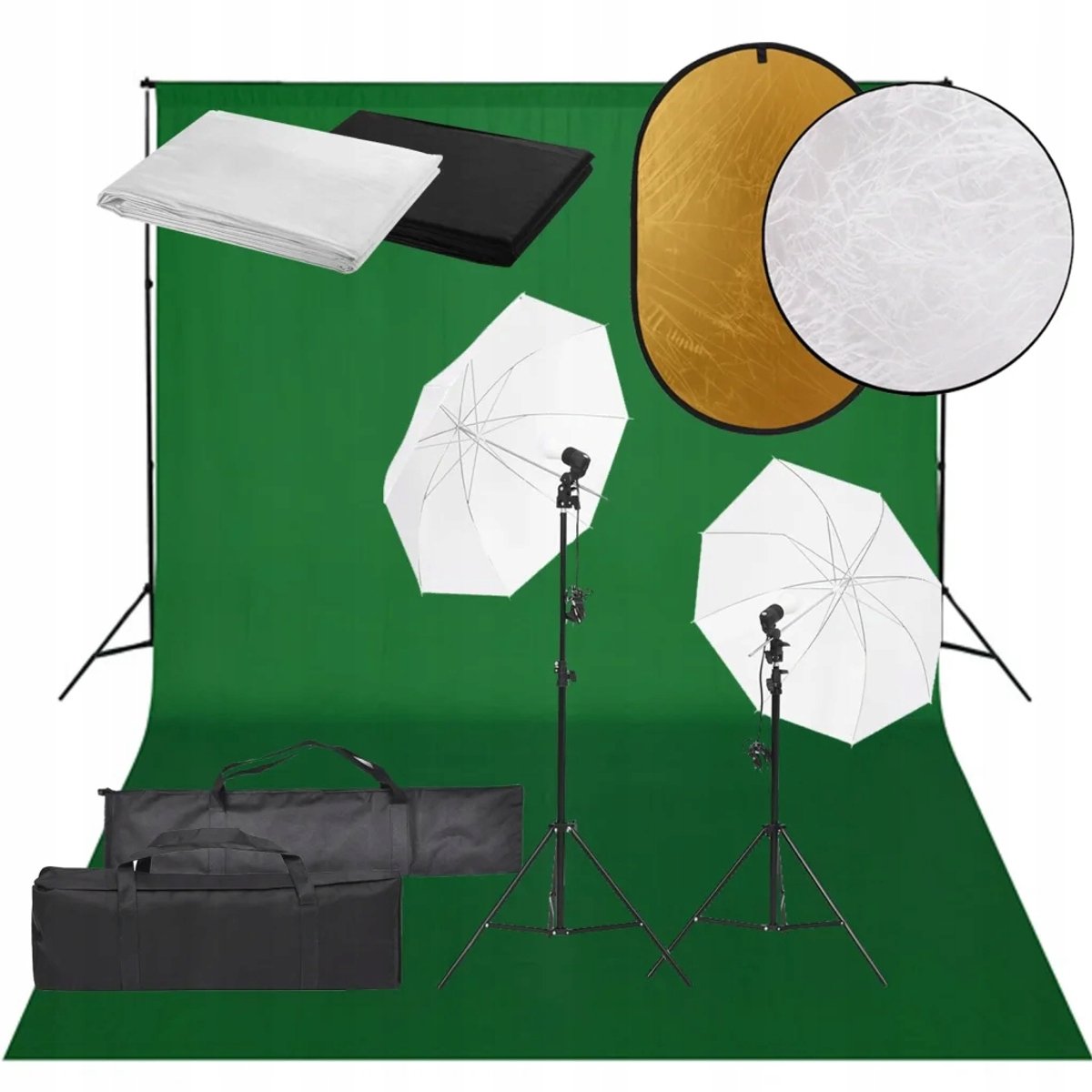 Studiofotografieset 5500K 500x300cm Groen