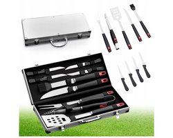 BBQ Grill Accessoireset 9-delig RVS met koffer
