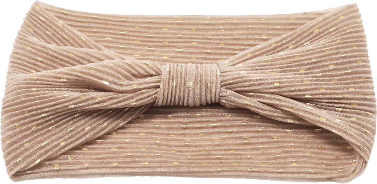 Emilie collection – Haarband – Beige – Gouden Stipjes – Elegant & Comfortabel