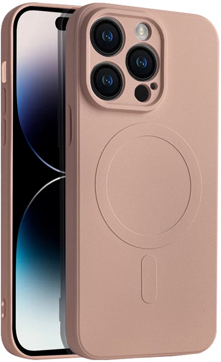 Casify Siliconen Hoesje geschikt voor MagSafe iPhone 14 Pro Hoesje - Roze