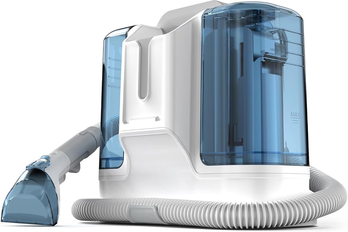 Professionele Gestoffeerde Reinigingsmachine – 450W Krachtige Textielreiniger – Inclusief Slang & Borstelaccessoires – 11 kPa Zuigkracht