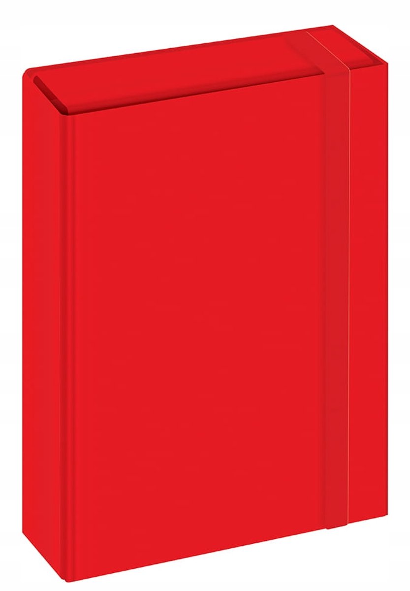 Interdruk Map met Elastiek A4 Doos Rood - 50mm Breedte