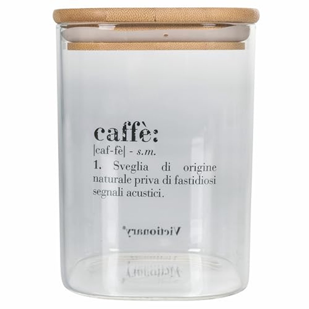 Glazen koffieblik met bamboedeckel - 1 liter