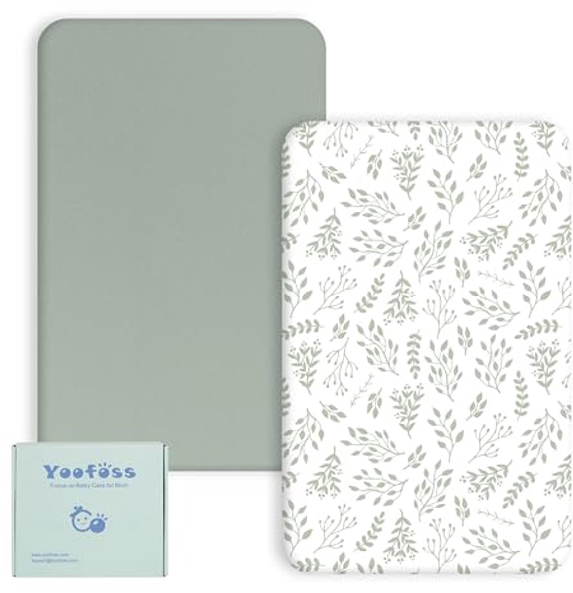 Image of 2 Stuks Babyhoeslakens 60 x 120 cm - Ademend Microvezel Matrasbeschermer voor Babybedden