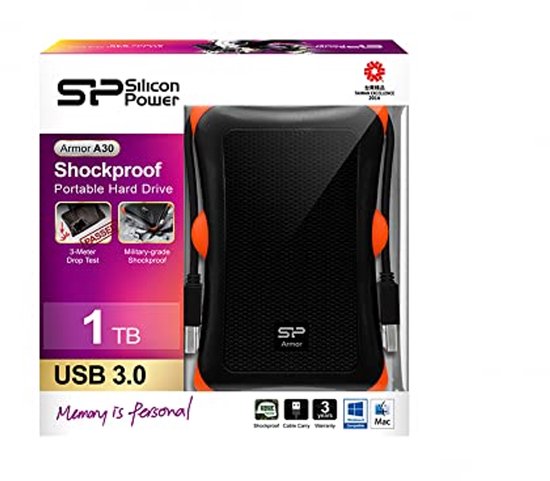 Draagbare Externe Harde Schijf 1TB - Shockproof USB 3.0 voor PC, Mac, Xbox en PS4 - Zwart — afbeelding 4
