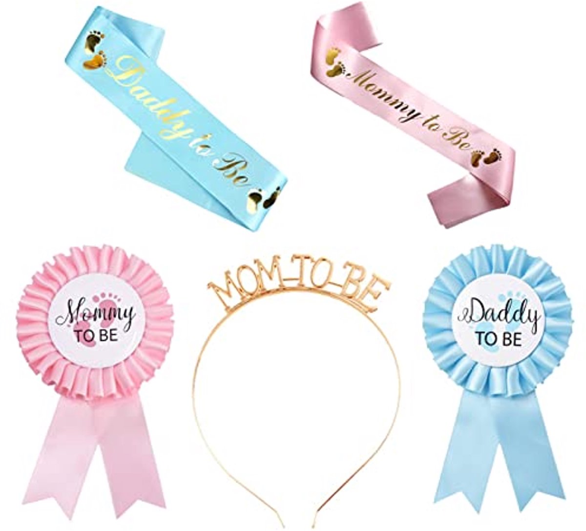 Image of 5 stuks sjerp en badge voor aanstaande ouders en babyshower