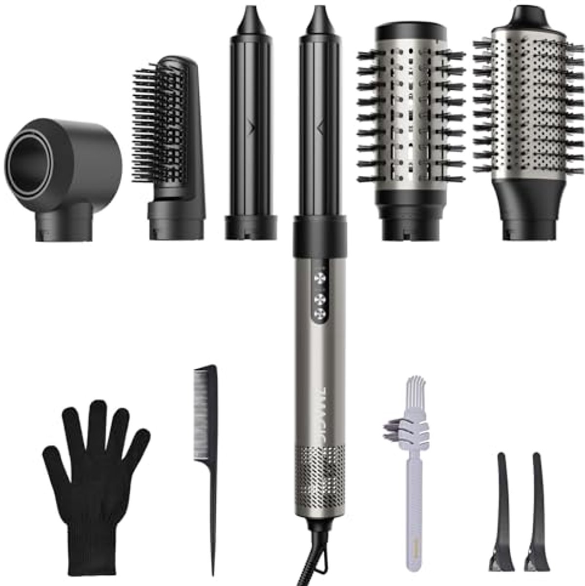6-in-1 Haardrogerborstel en Styler – Professionele Föhnborstel voor Krullen en Volume
