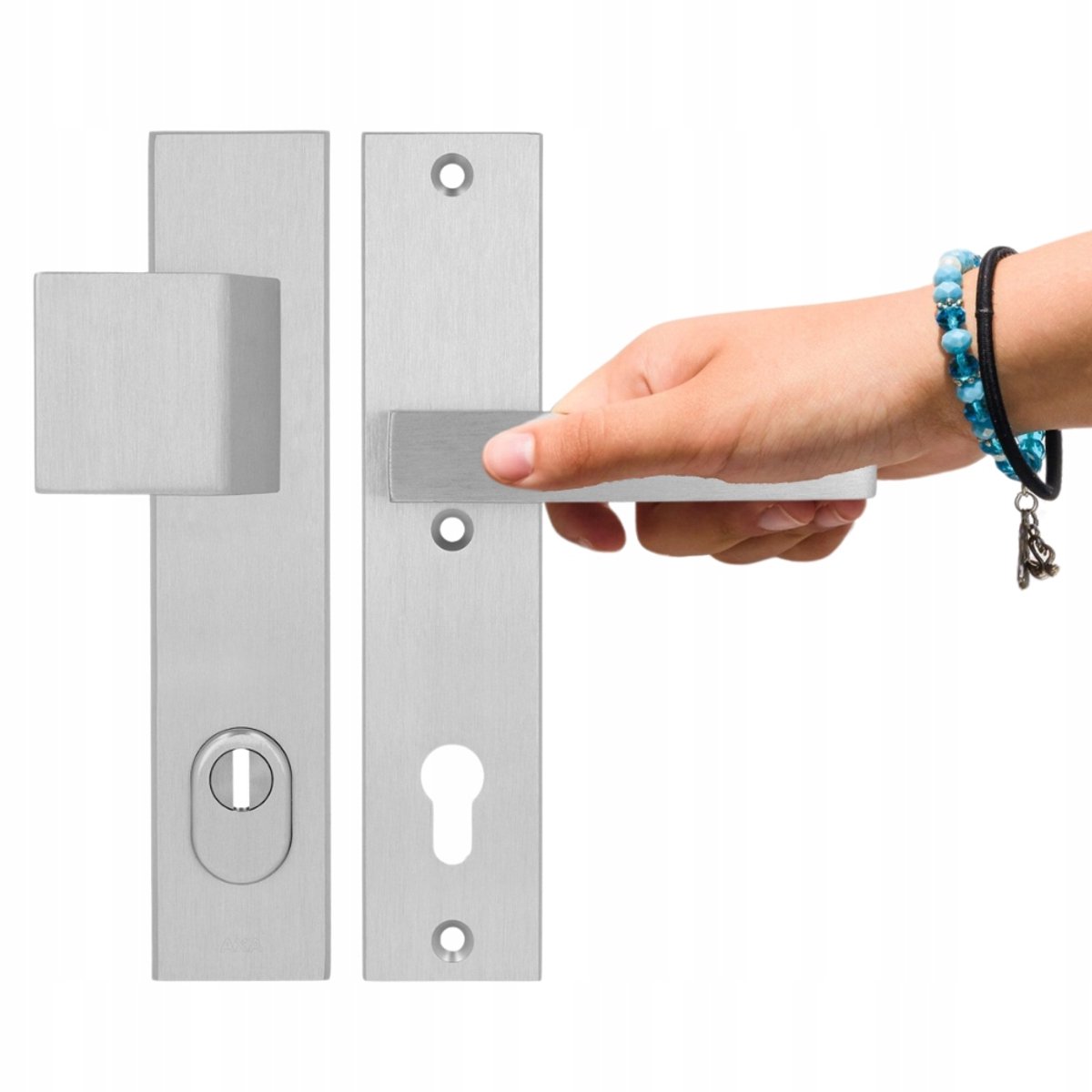 Antidiefstal Deurkruk Royal Flex 92mm - Aluminium Inox