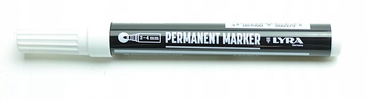 Lyra Industry Permanent Marker Wit 2-4mm - Professionele markering