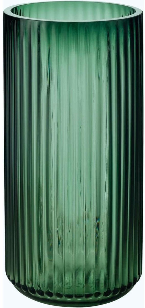 Unyqoos Stijlvolle groene glazen vaas van 26 cm voor moderne interieurdecoratie