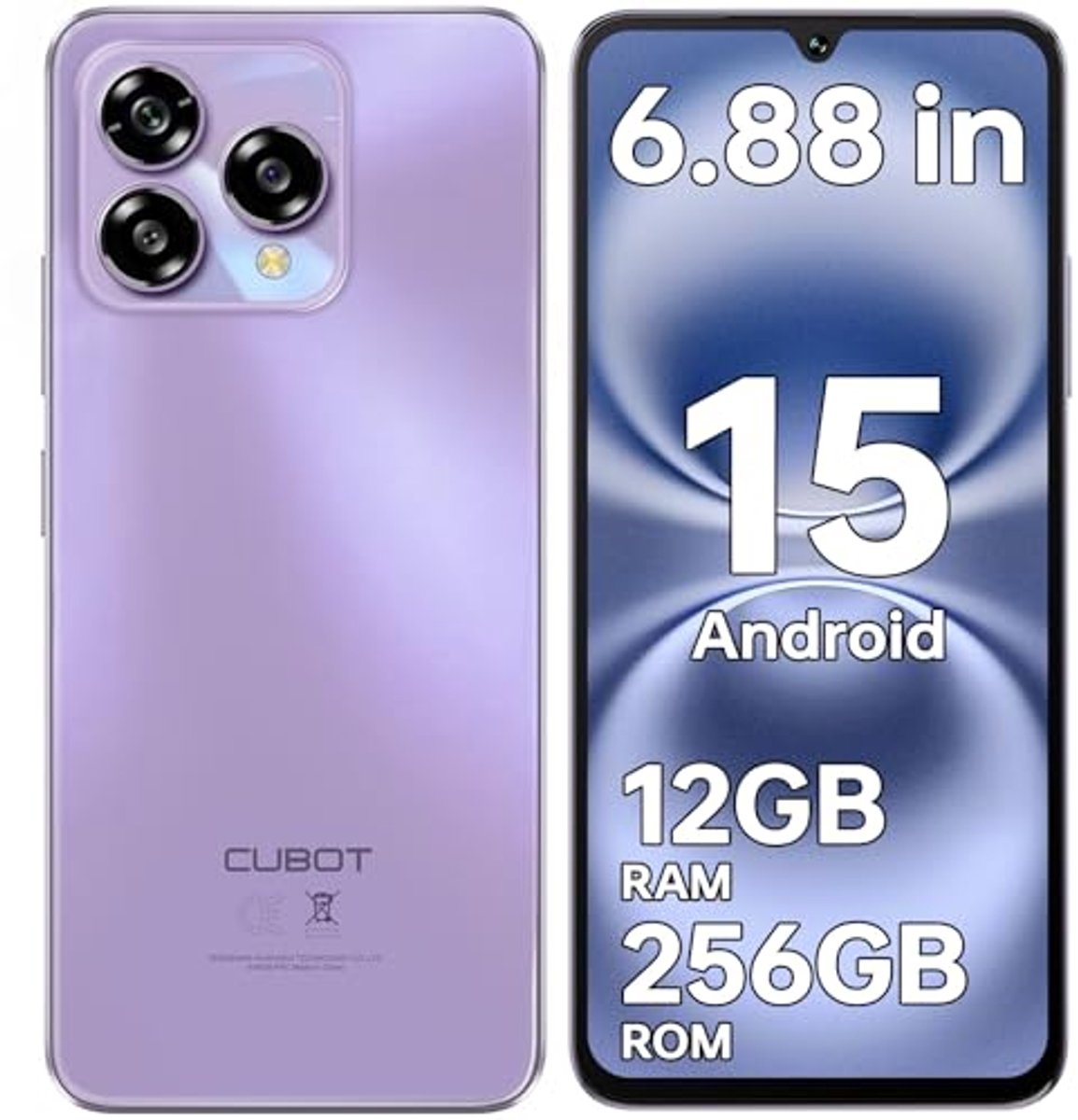 Smartphone Android 6,88 inch 120 Hz met 12 GB RAM en 256 GB/1 TB opslag