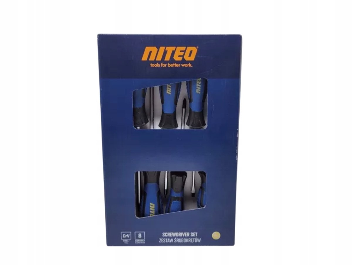 NITEO Tools Schroevendraaierset 8-delig - Chroom-Vanadiumstaal