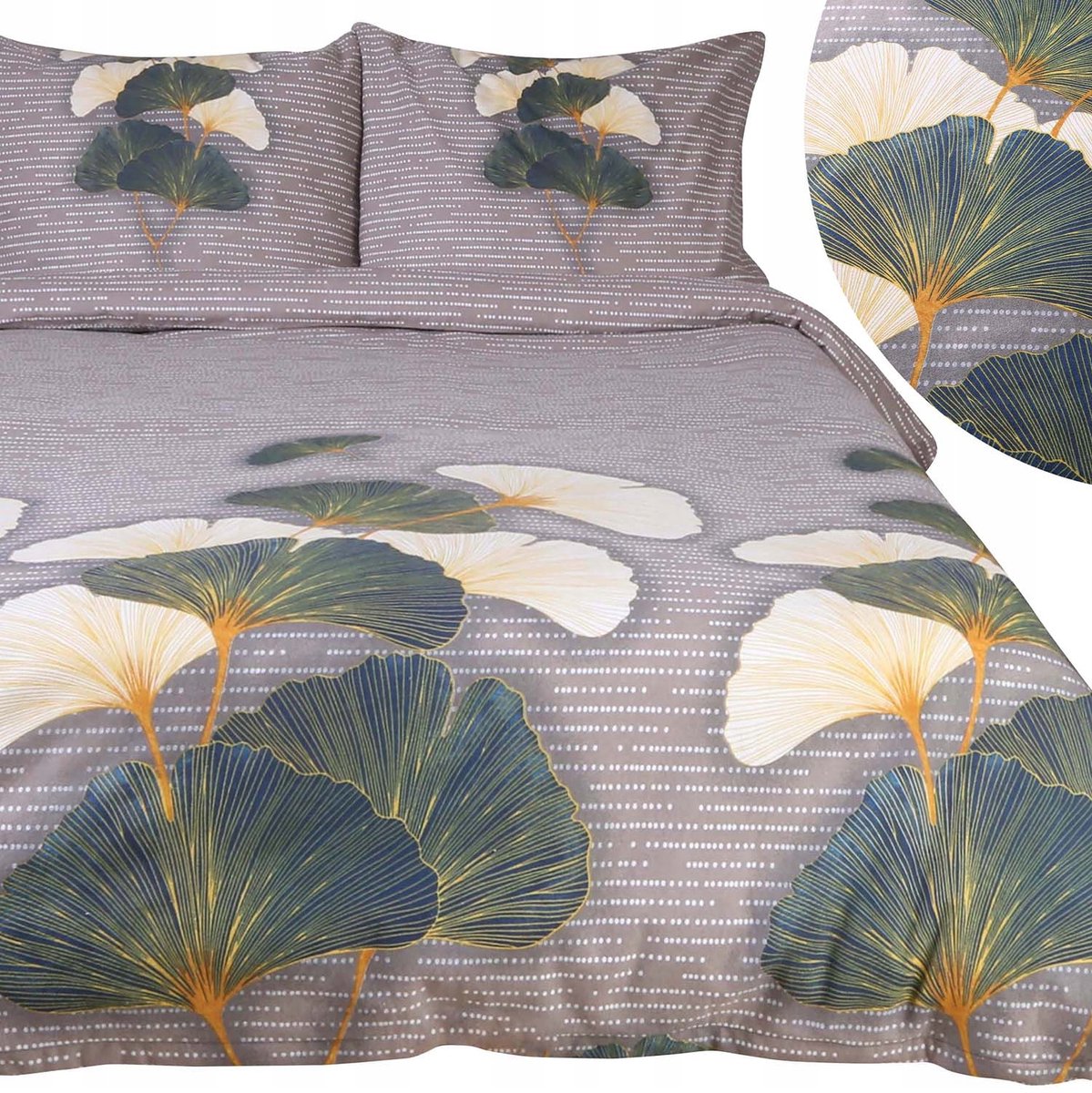 Flanelove Flanel Beddengoed 140x200cm - Bloemen & Bladeren, 160 g/m²