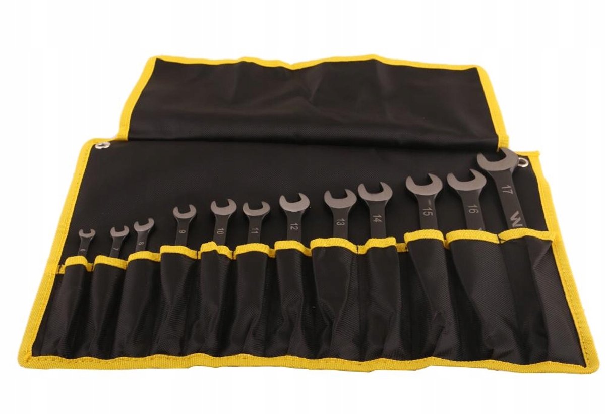 Set Ringsleutels 12 Stuks (6-17mm) in Hoes - CrV Staal