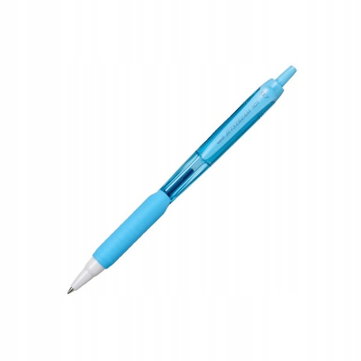 Uni Jetstream SXN-101FL balpen, lichtblauw, blauwe schrijvend