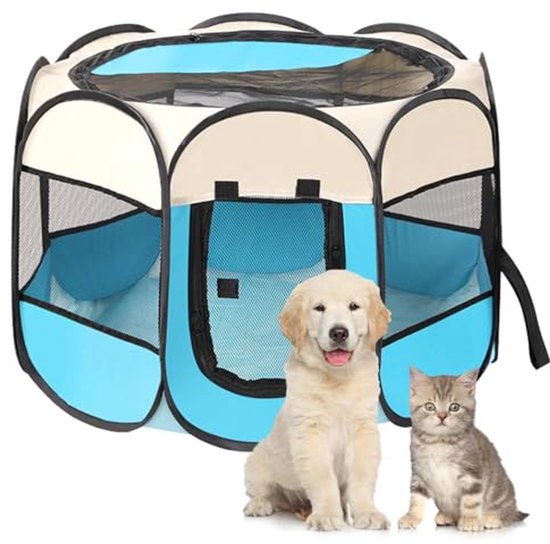 Trixie Mobiele Hondenomheining - Hondenopvoeding - 15 m Zwart