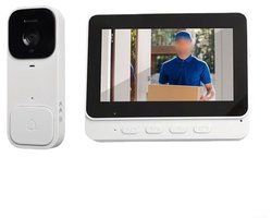 Smart Video Deurbel met 4,3 inch Monitor en Draadloze Intercom
