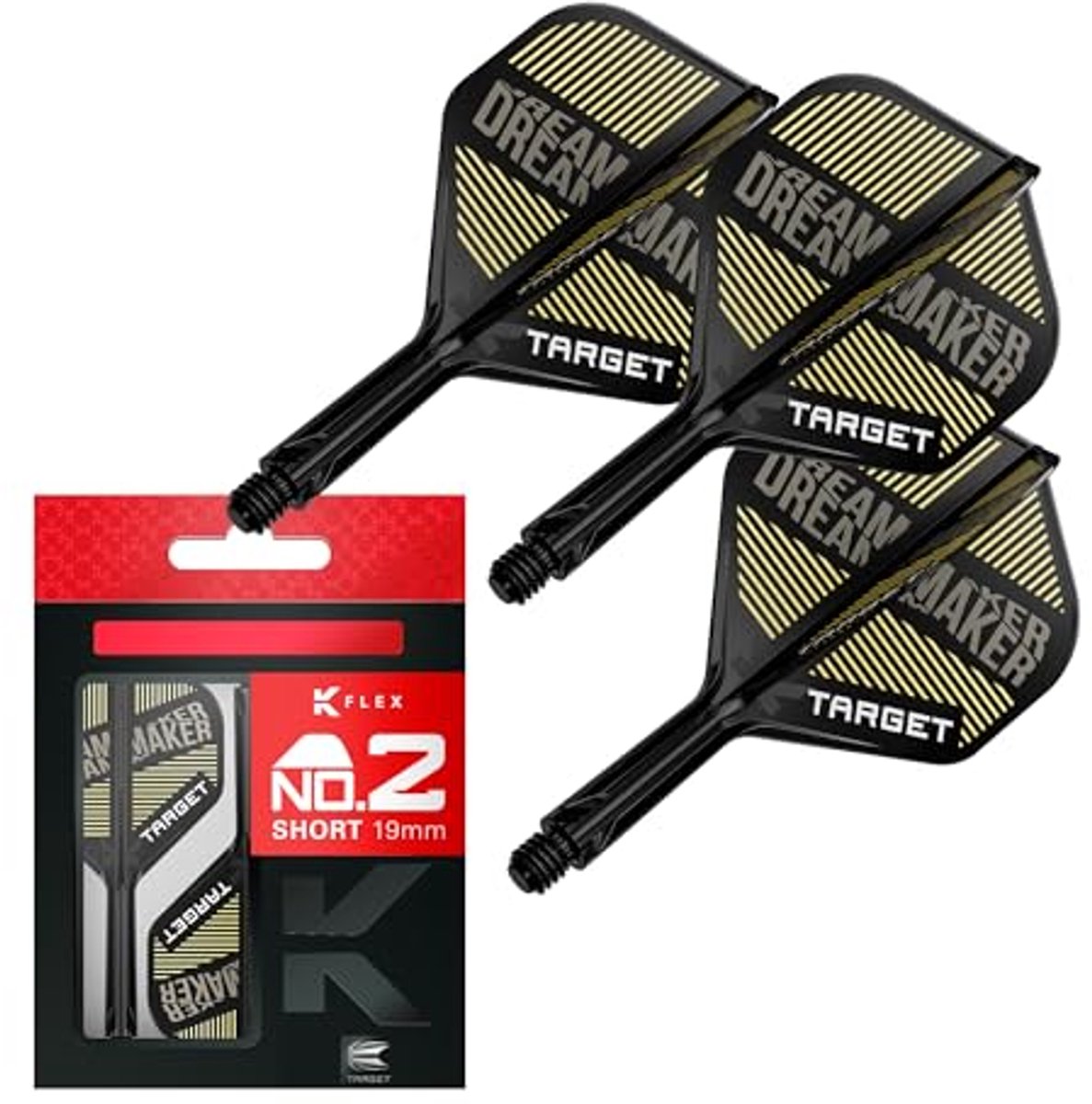 Darts K-Flex Flights en Shaft Systeem - Pakket van 3 - Alles-in-één Darts Accessoires