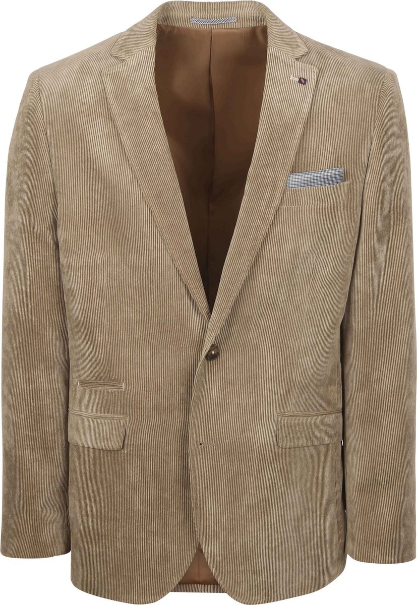 Suitable Colbert Heleen Corduroy Cosmos Beige - Maat 25 - Heren - Ribstructuur - Volwassen mannen blazer
