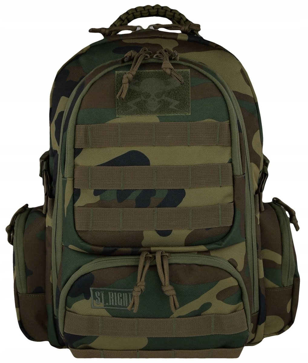 Stoere Militaire Rugzak Woodland Camo 30L - Perfect voor School & Avontuur