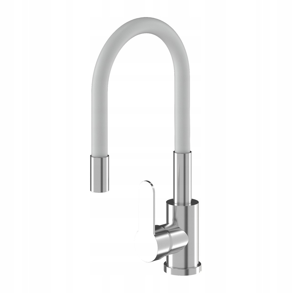 Moderne Flexibele Keukenkraan Wit - Chroom