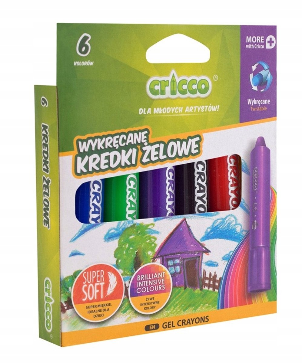 Cricco 3-in-1 Gel-Pastel Potloodjes - 6 Kleuren