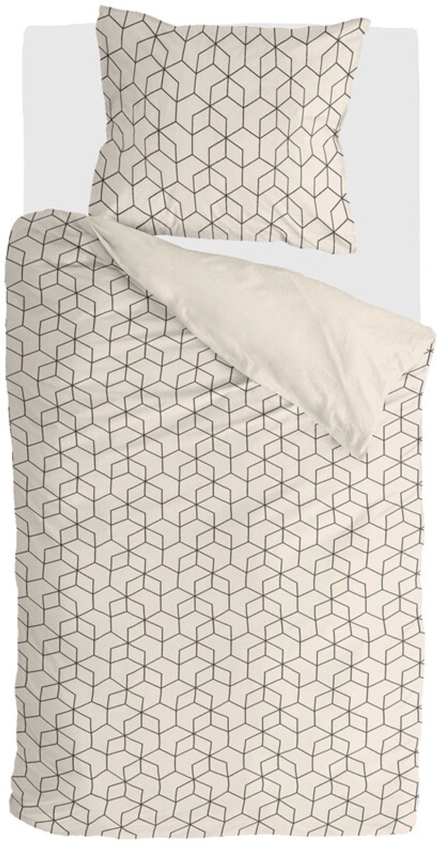 Byrklund Dekbedovertrek Sharp Angles - 140x220 - 100% Polyester - Beige