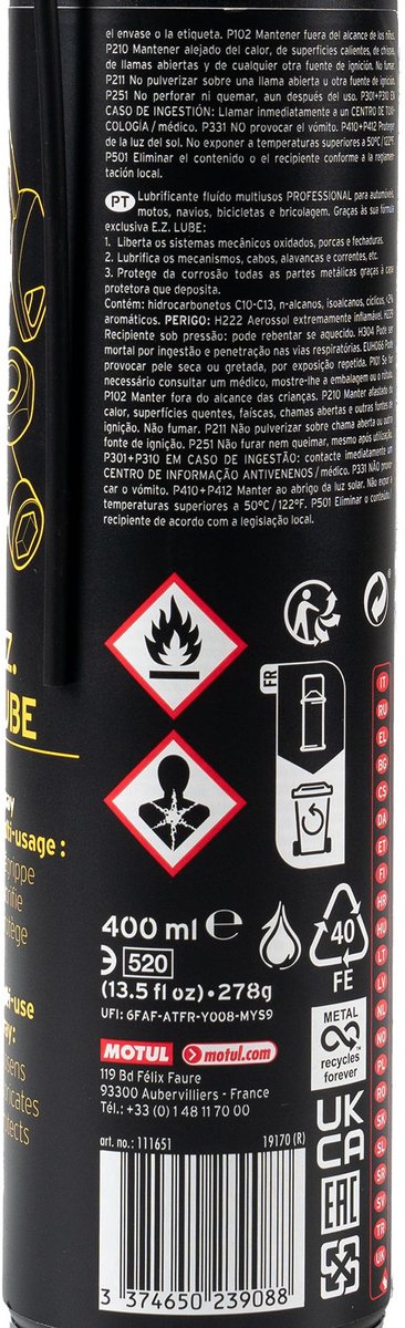 Multifunctionele smeerspray Motul MC Care P4 E.Z. Lube 400mL voor motor Nieuw — cadeau in Cadeau-ideeën - foto 4