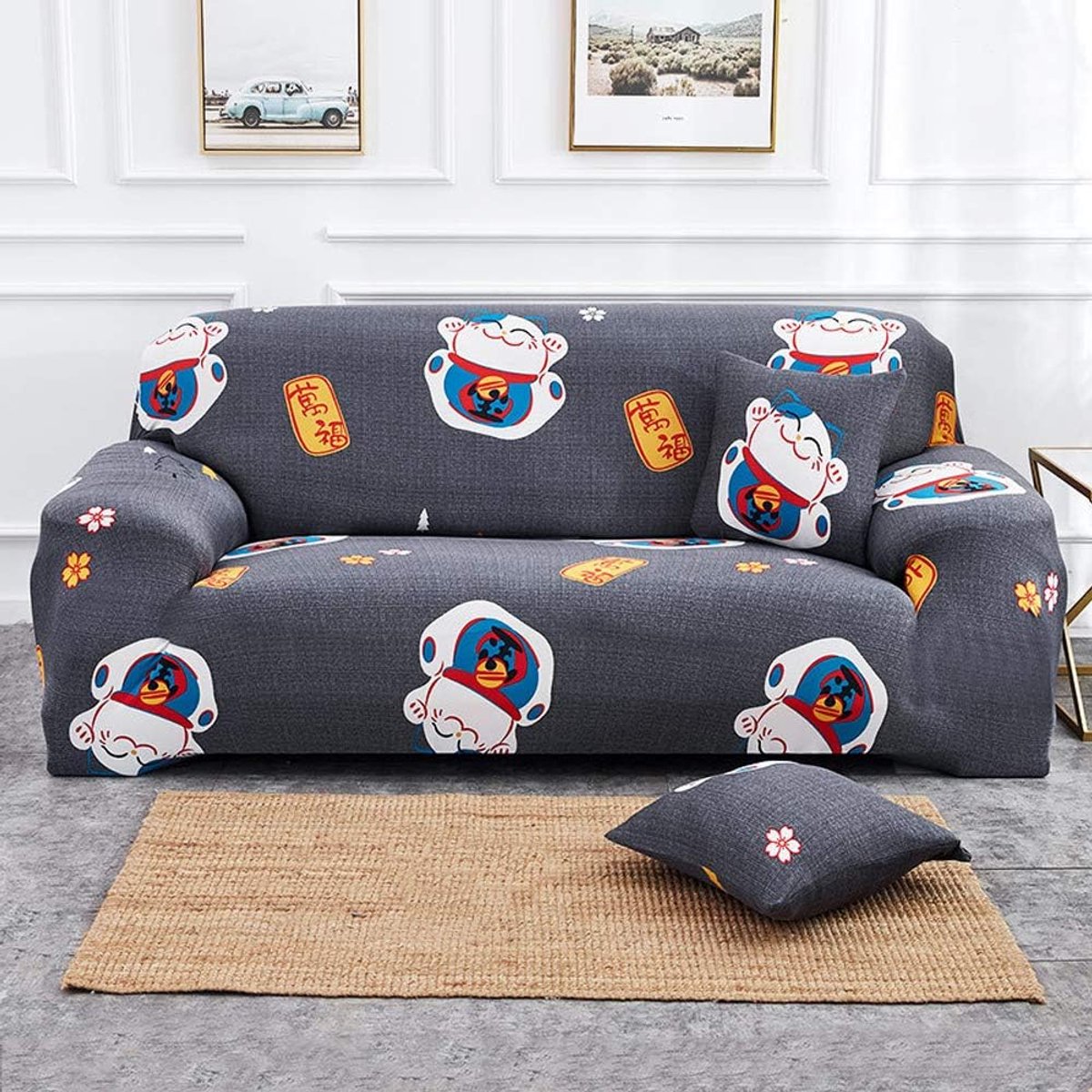 Rekbare Sofahoes voor Universele Banken - Antislip Bescherming voor Meubels, Ideaal voor Huisdieren, Diverse Maten en Kleuren