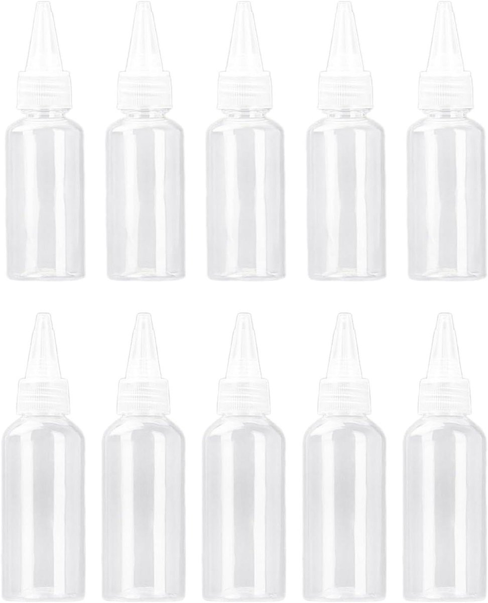 Image of 10-delige set plastic extrusieflessen - Handige flessen voor outdoor gebruik - Navulbare dispenserflessen