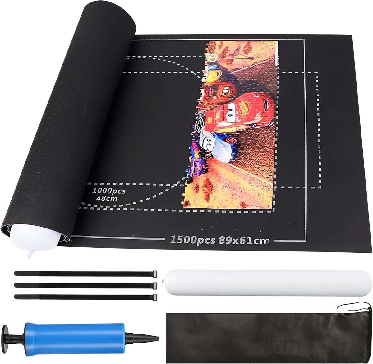 Puzzelmat voor 2000 stukjes met opbergtas - Draagbare puzzeloplossing voor puzzelliefhebbers