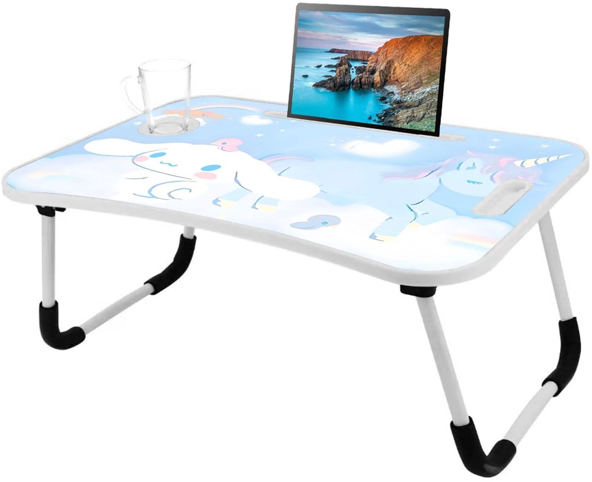 Azomor® Multifunctionele laptoptafel met cartoonontwerp en inklapbare poten