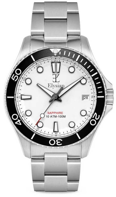 Montre Homme Elysian Argent 42 mm - Acier 316L - 10 ATM - Seiko